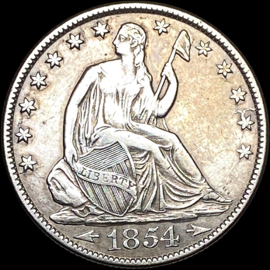1854-O Silver Half Dollar NEARLY UNCIRCULATED