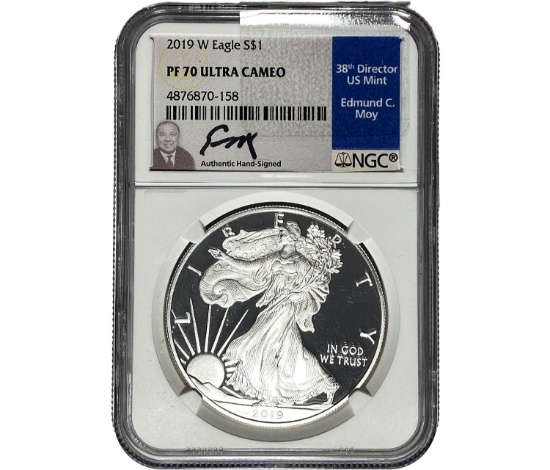 2019 $1 Silver Eagle NGC PF70 UC