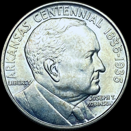 1936 Arkansas Centennial Silver Half Dollar GEM BU