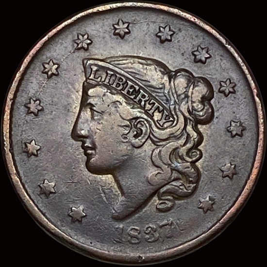 1837 Coronet Head Large Cent LIGHTLY CIRCULATED