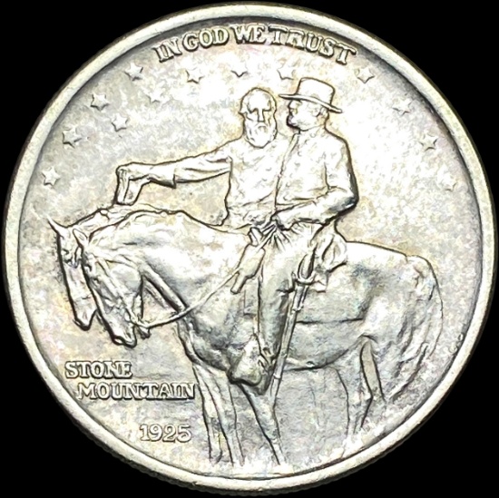 1925 Stone Mountain Silver Half Dollar CLOSELY UNCIRCULATED