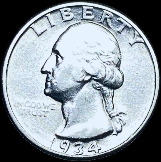 1934 Silver Washington Quarter CHOICE BU