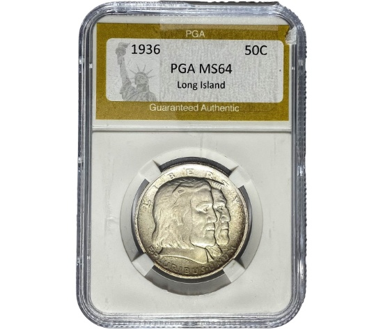 1936 Long Island Half Dollar PGA MS64