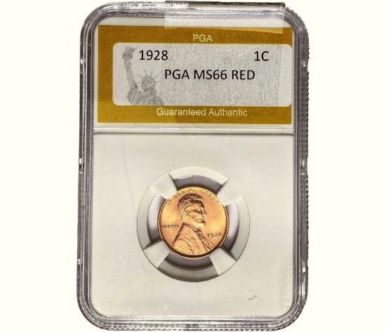 1928 Wheat Cent PGA MS66 RED
