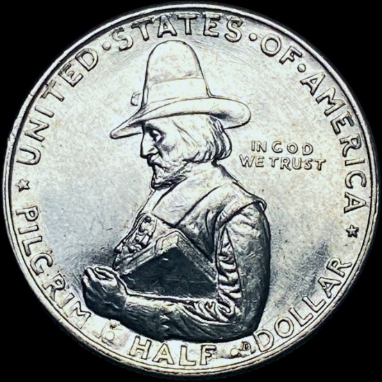 1920 Silver Pilgrim Half Dollar CHOICE BU