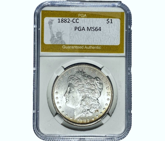 1882-CC Morgan Silver Dollar PGA MS64