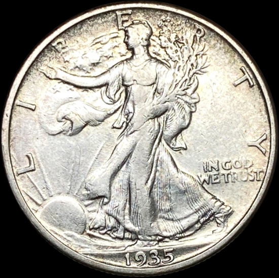 1935-S Silver Half Dollar (Walking Liberty) LIGHTLY CIRCULATED