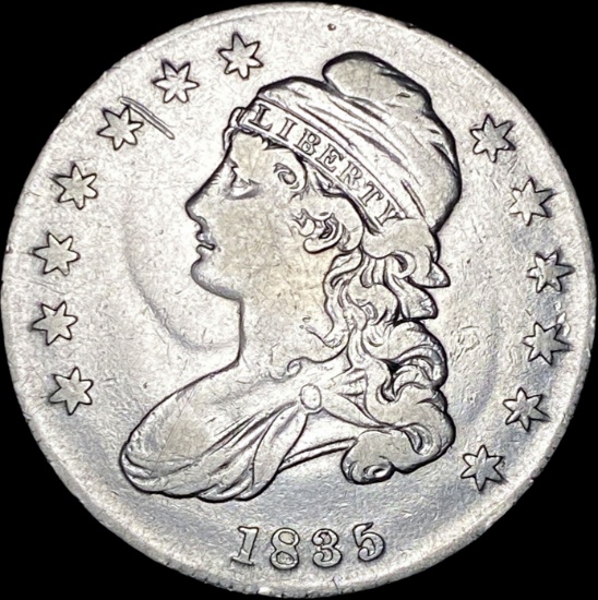 1835 Capped Bust Half Dollar LIGHTLY CIRCULATED