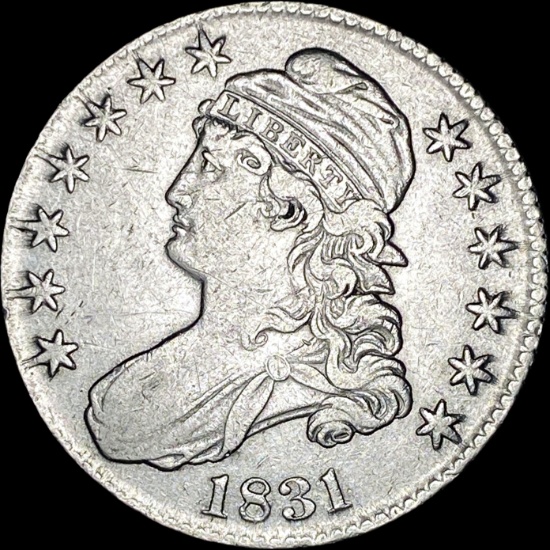 1831 Capped Bust Half Dollar NEARLY UNCIRCULATED