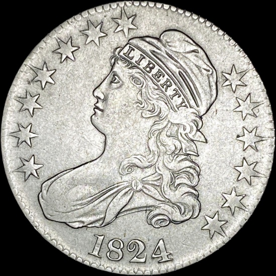 1824 Capped Bust Half Dollar CLOSELY UNCIRCULATED