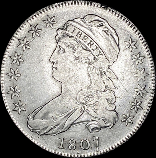 1807 Silver Capped Bust Half Dollar LIGHTLY CIRCULATED