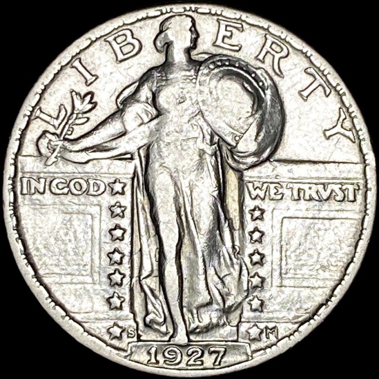 1927-S Silver Standing Liberty Quarter CLOSELY UNCIRCULATED