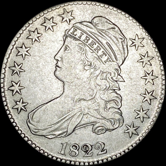 1822 Silver Half Dollar (Capped Bust) CLOSELY UNCIRCULATED