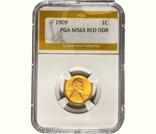 1909 Wheat Cent PGA MS65 RED DDR