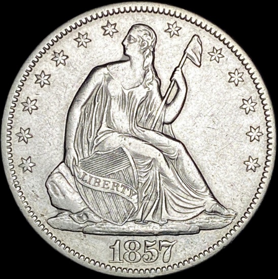 1857-O Silver Half Dollar CLOSELY UNCIRCULATED