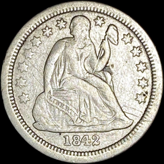 1842-O Seated Liberty Dime LIGHTLY CIRCULATED