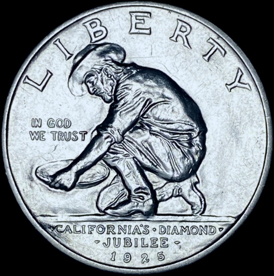 1925-S Silver California Diamond Jubilee Half Dollar CHOICE BU