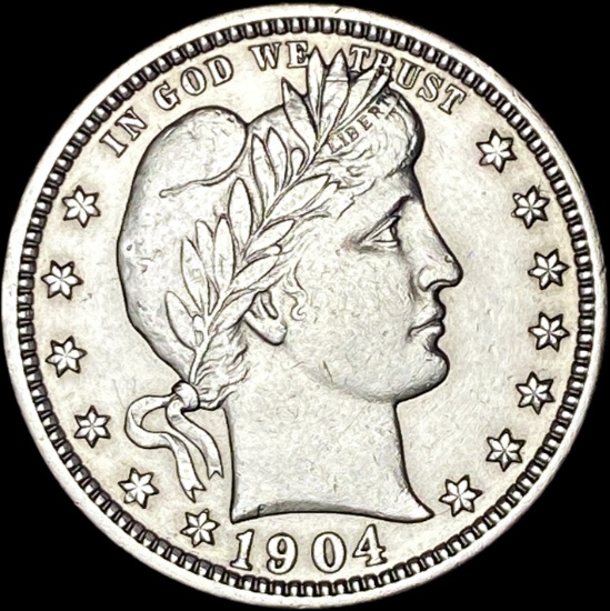 1904-O Silver Barber Quarter UNCIRCULATED
