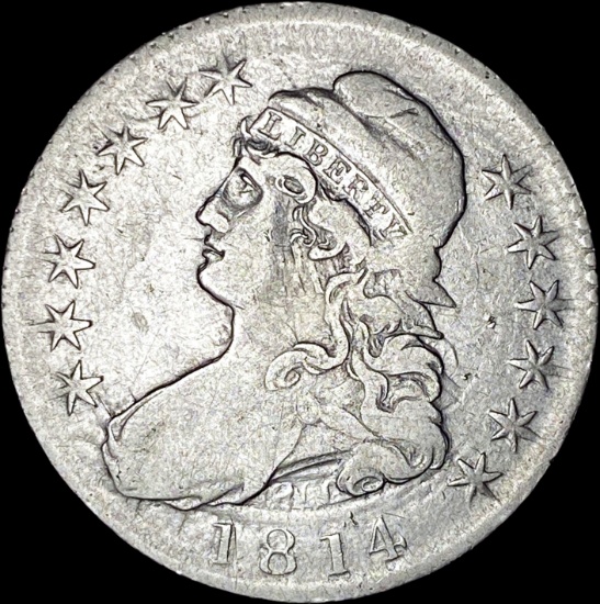 1814 Capped Bust Half Dollar LIGHTLY CIRCULATED