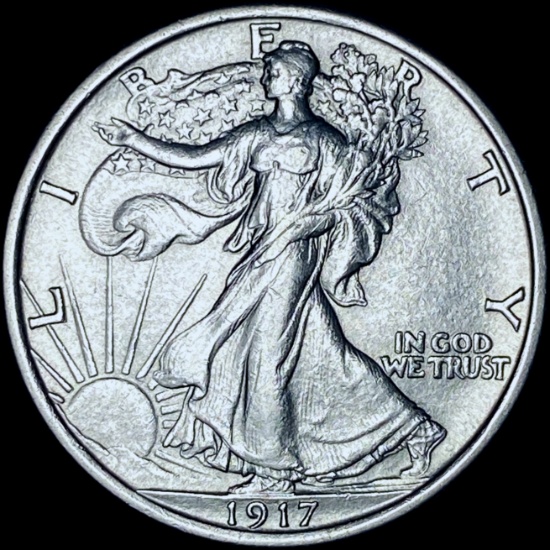 1917 Silver Half Dollar (Walking Liberty) CHOICE AU