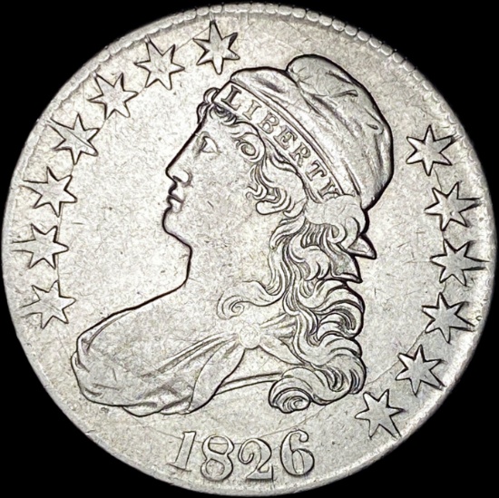 1826 Capped Bust Half Dollar LIGHTLY CIRCULATED