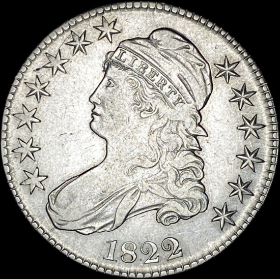 1822 Capped Bust Half Dollar LIGHTLY CIRCULATED