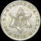 1851 Silver Three-Cent Piece CHOICE AU