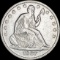 1867 Seated Liberty Half Dollar CHOICE AU