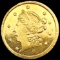 1859 Round California Gold Quarter UNCIRCULATED