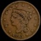 1843 Braided Hair Large Cent LIGHTLY CIRCULATED LIGHTLY CIRCULATED