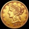 1880 $5 Gold Half Eagle CLOSELY UNCIRCULATED