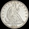 1845 Seated Liberty Half Dollar CLOSELY UNCIRCULAT CLOSELY UNCIRCULATED