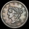 1851 Braided Hair Half Cent CLOSELY UNCIRCULATED