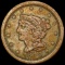 1849 Braided Hair Half Cent LIGHTLY CIRCULATED