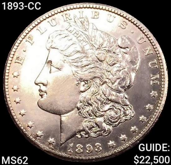 1893-CC Morgan Silver Dollar UNCIRCULATED