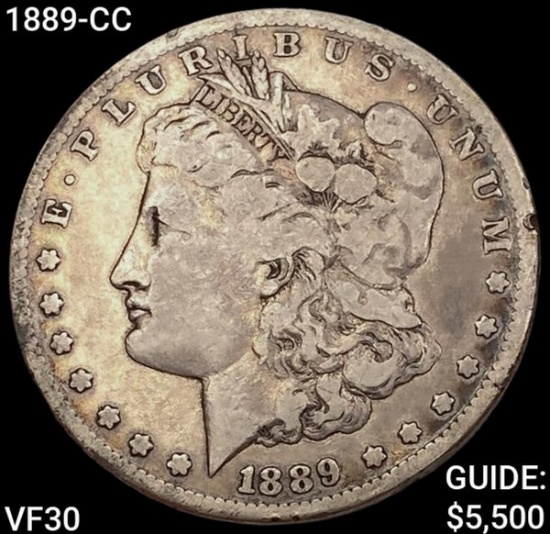 1889-CC Morgan Silver Dollar LIGHTLY CIRCULATED