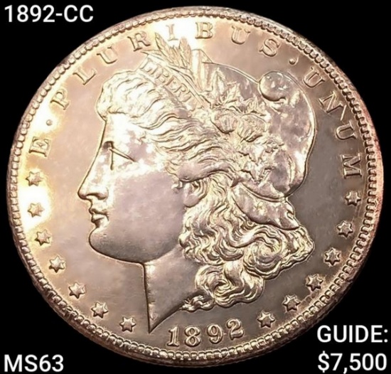 1892-CC Morgan Silver Dollar CHOICE BU