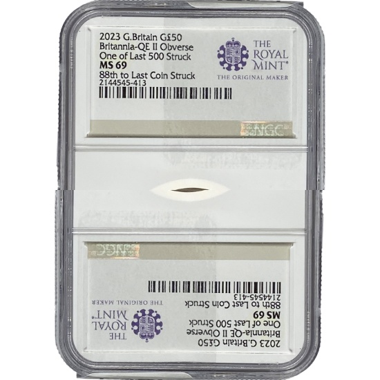 2023 G.Britain G$50 Britannia-QE II Obverse NGC MS69
