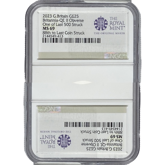 2023 G.Britain G$25 Britiannia-QE II Obverse NGC MS69