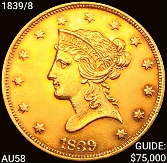 1839/8 $10 Gold Eagle CHOICE AU