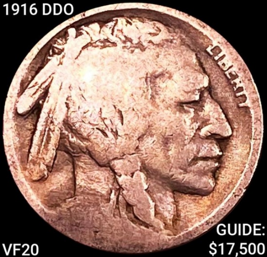 1916 DDO Buffalo Nickel LIGHTLY CIRCULATED