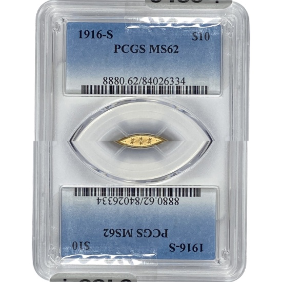 1916-S $10 Gold Eagle PCGS MS62