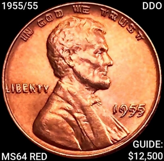 1955/55 DDO Wheat Cent CHOICE BU RD
