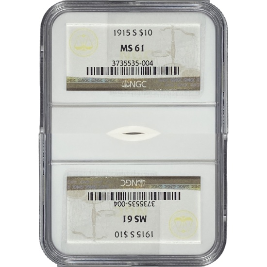 1915-S $10 Gold Eagle NGC MS61