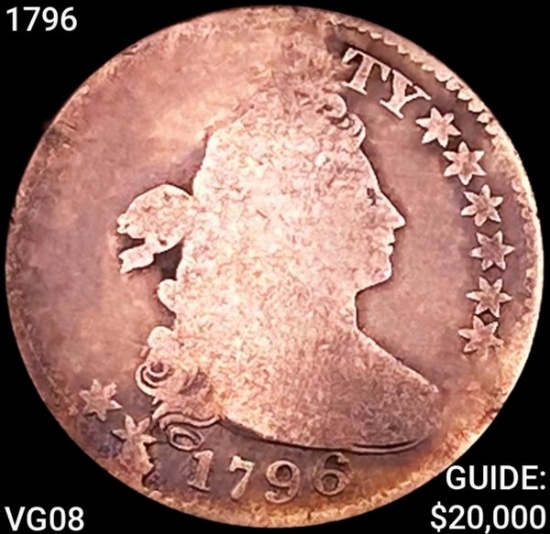 1796 Draped Bust Dime NICELY CIRCULATED