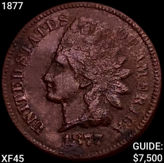 1877 Indian Head Cent NEARLY UNCIRCULATED