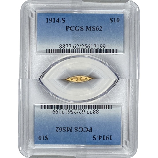 1914-S $10 Gold Eagle PCGS MS62