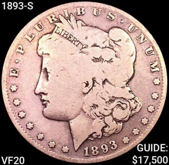 1893-S Morgan Silver Dollar LIGHTLY CIRCULATED