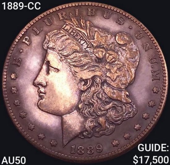 1889-CC Morgan Silver Dollar CLOSELY UNCIRCULATED