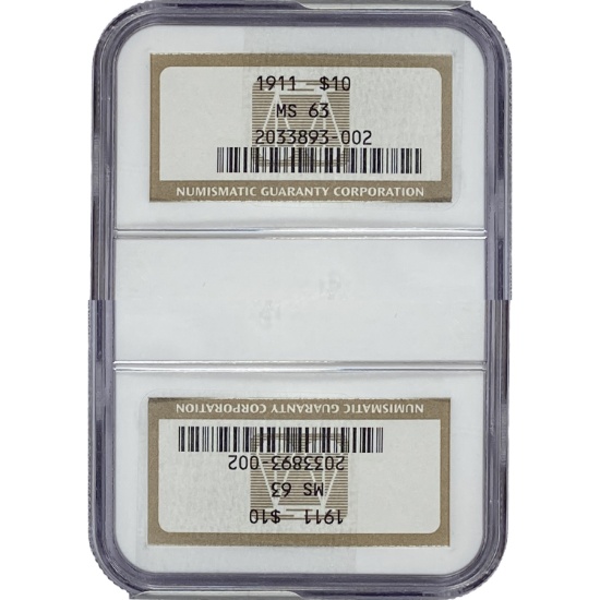 1911 $10 Gold Eagle NGC MS63